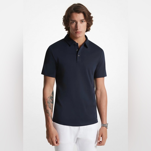 Michael Kors Other - Michael Kors Midnight Navy Cotton Polo Shirt | Classic Slim Fit | Men’s Size M